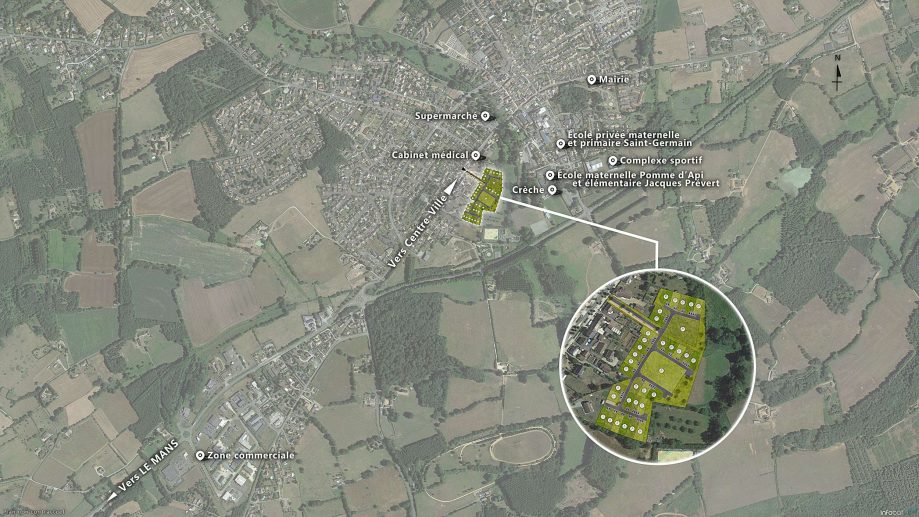 Viabilis Domaine Du Pré Savigné Plan Masse Aérien Bassedef