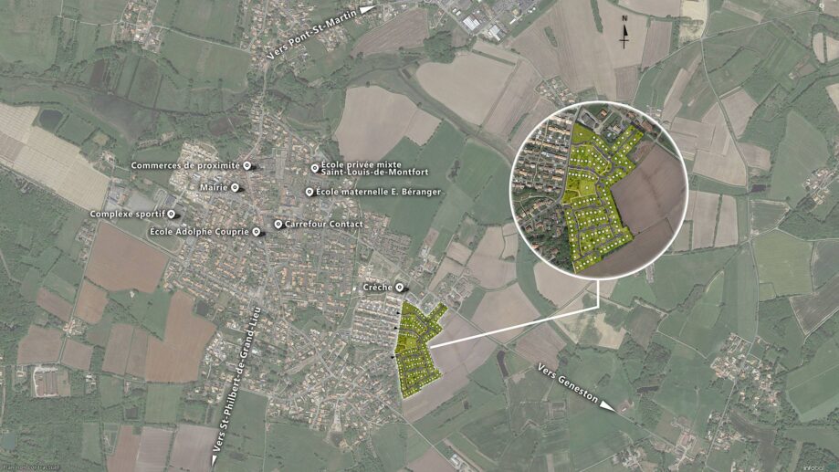 Viabilis La Chevroliere Quartier Du Chene Plan Masse Aérien Bassedef