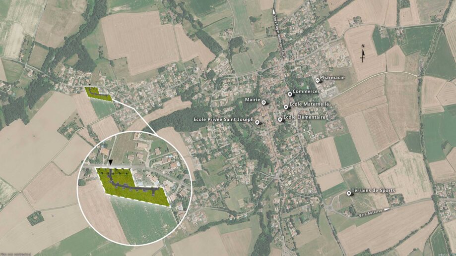 Viabilis Le Clos Des Champs Miremont Plan Masse Aérien Bassedef